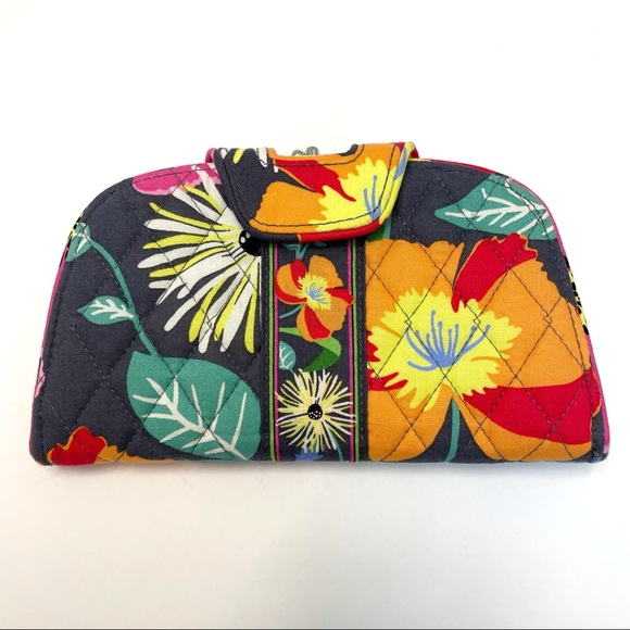 Vera Bradley Accessories - NWT Vera Bradley Kiss 'n Snap Wallet Jazzy Blooms